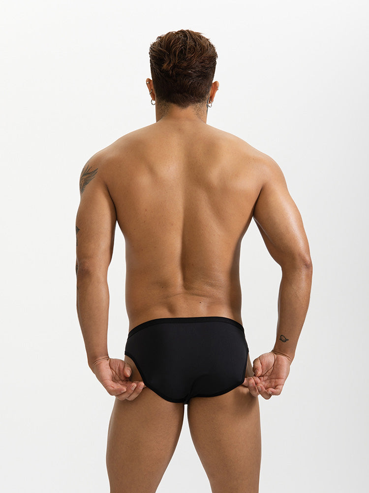 2 Pack Men's U-Pouch Design Metal-Clasp Thin Briefs | dmunderwear detail image 20