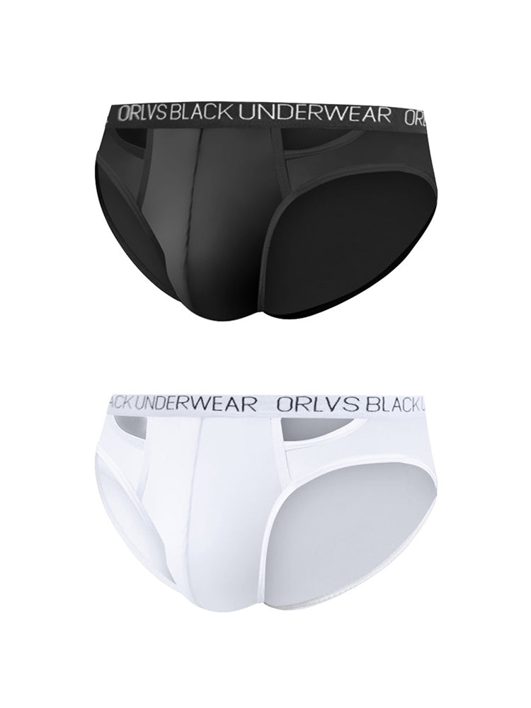 2 Pack Men's U-Pouch Double-Layer Modal Sports Low-Rise Briefs | dmunderwear detail image 2