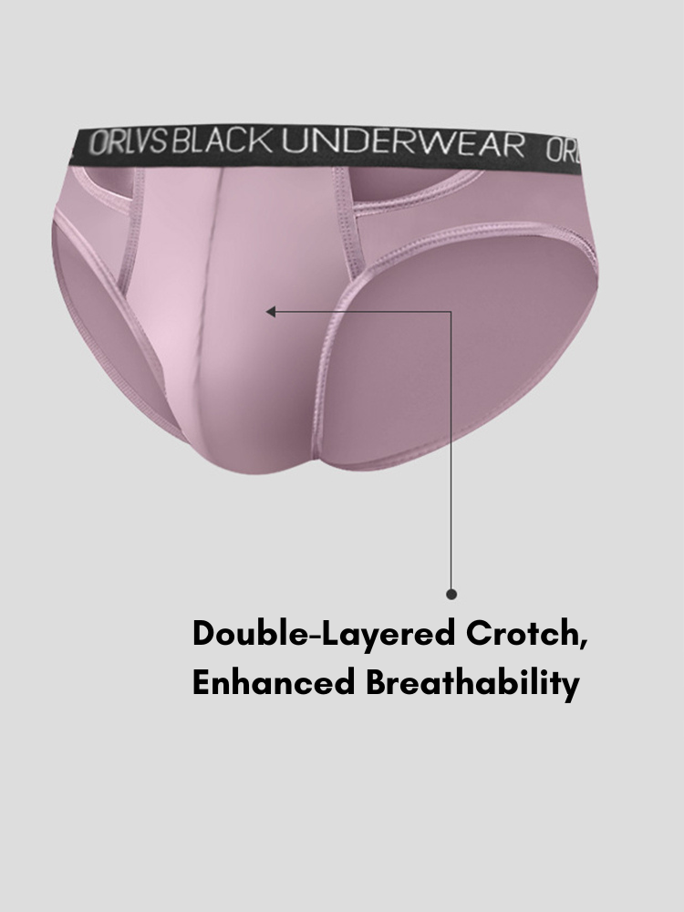 2 Pack Men's U-Pouch Double-Layer Modal Sports Low-Rise Briefs | dmunderwear detail image 4
