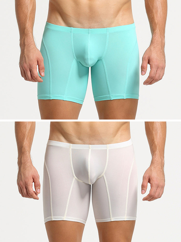 2 Pack Men's U-Pouch Low-Rise Boxer Briefs | dmunderwear detail image 12