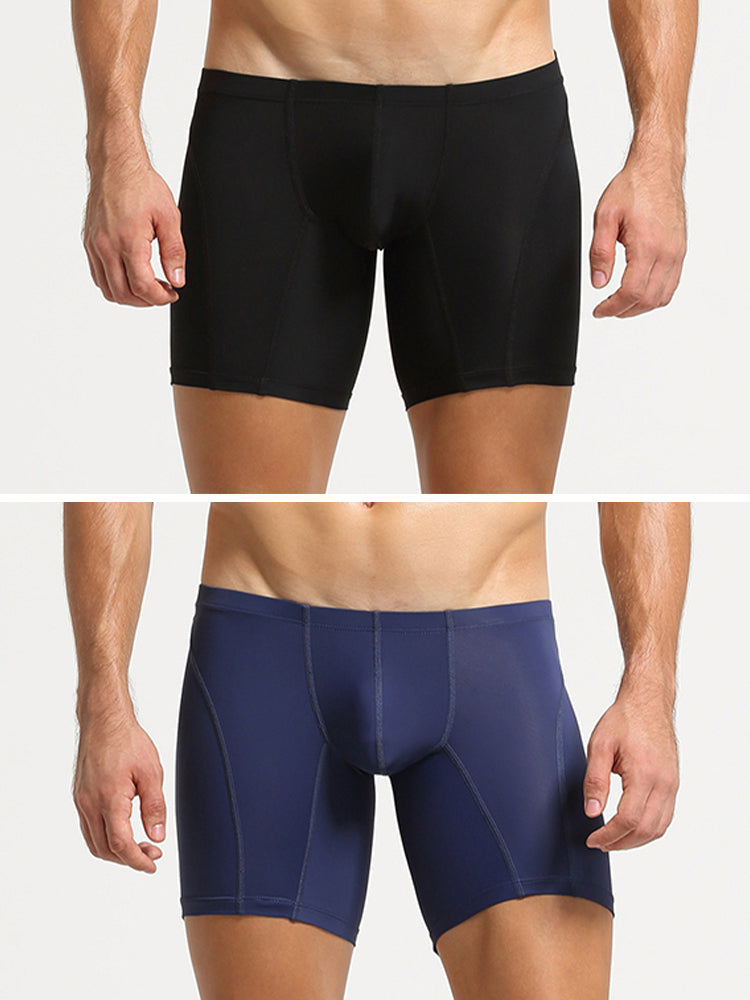 2 Pack Men's U-Pouch Low-Rise Boxer Briefs | dmunderwear detail image 2