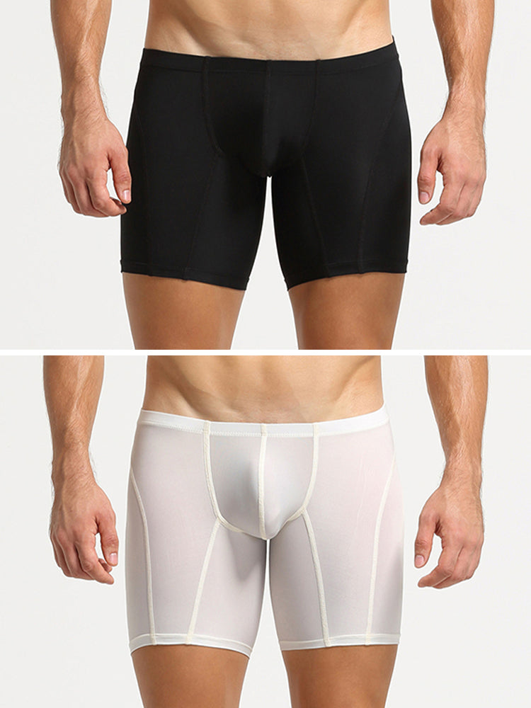 2 Pack Men's U-Pouch Low-Rise Boxer Briefs | dmunderwear detail image 7