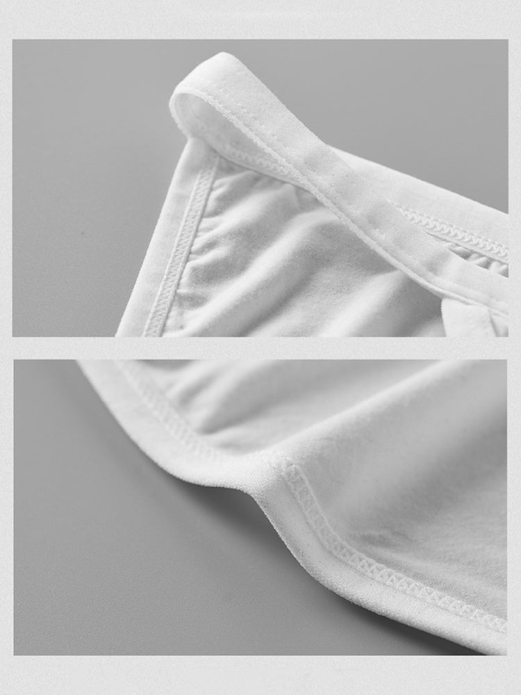 2 Pack Men's U-Shaped Pouch Low-Rise Metal-Clasp Thin Briefs | dmunderwear detail image 14