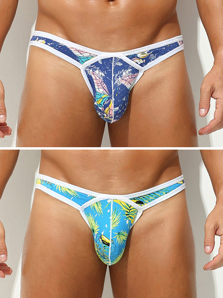 2 Pack Men's U-Pouch Low-Rise Thong | dmunderwear detail image 17