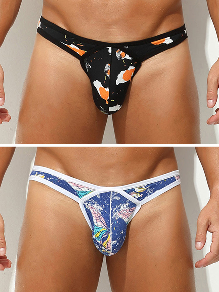 2 Pack Men's U-Pouch Low-Rise Thong | dmunderwear detail image 2