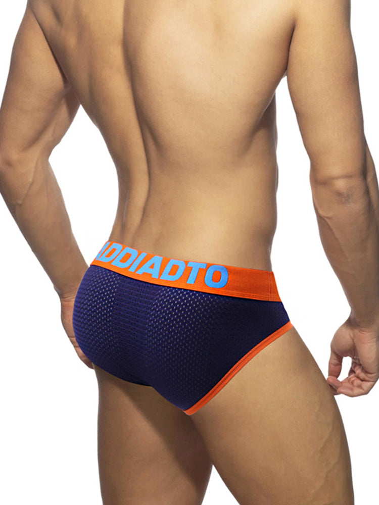 2 Pack Men's U-Pouch Mesh Low-Rise Briefs | dmunderwear detail image 13