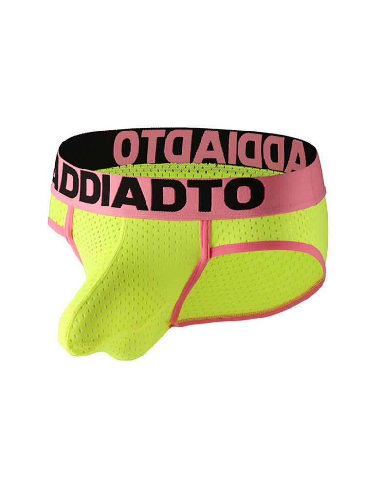 2 Pack Men's U-Pouch Mesh Low-Rise Briefs | dmunderwear detail image 15