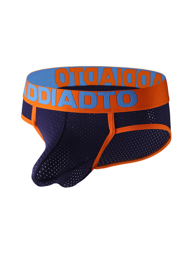 2 Pack Men's U-Pouch Mesh Low-Rise Briefs | dmunderwear detail image 16