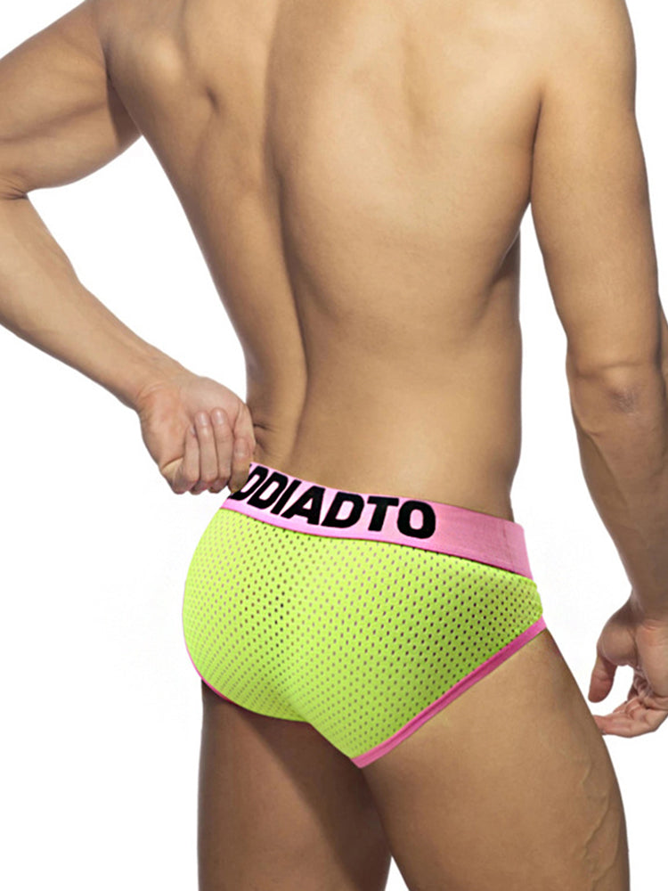 2 Pack Men's U-Pouch Mesh Low-Rise Briefs | dmunderwear detail image 9