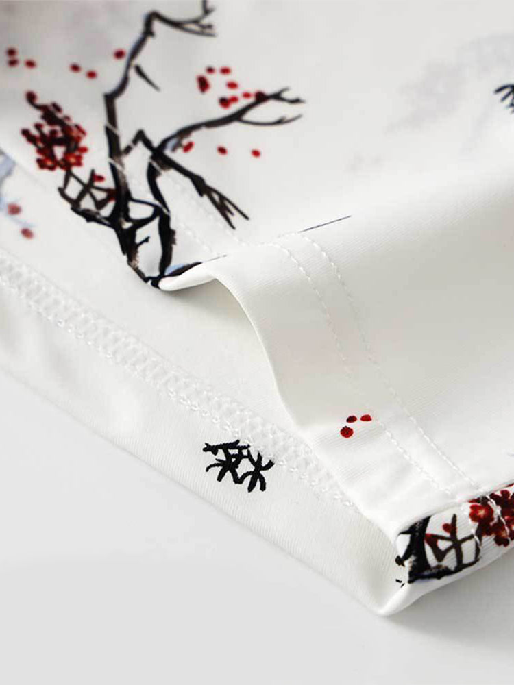 2 Pack Men's U-Pouch Side Vent Printed Trunks | dmunderwear detail image 11