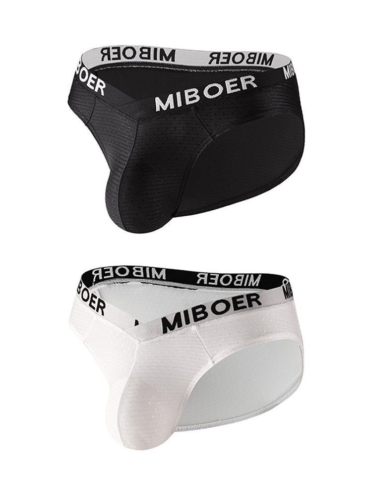 2 Pack Men's U-Pouch V-Front Low-Rise Briefs | dmunderwear detail image 2