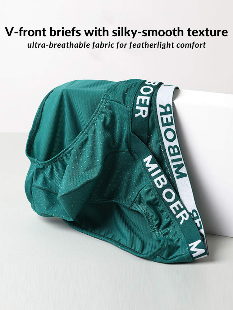2 Pack Men's U-Pouch V-Front Low-Rise Briefs | dmunderwear detail image 6
