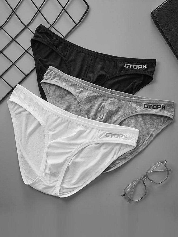 2 Pack Men's U-Shaped Pouch Single Layer Moisture-Wicking Comfortable Sexy Bikini | dmunderwear detail image 13