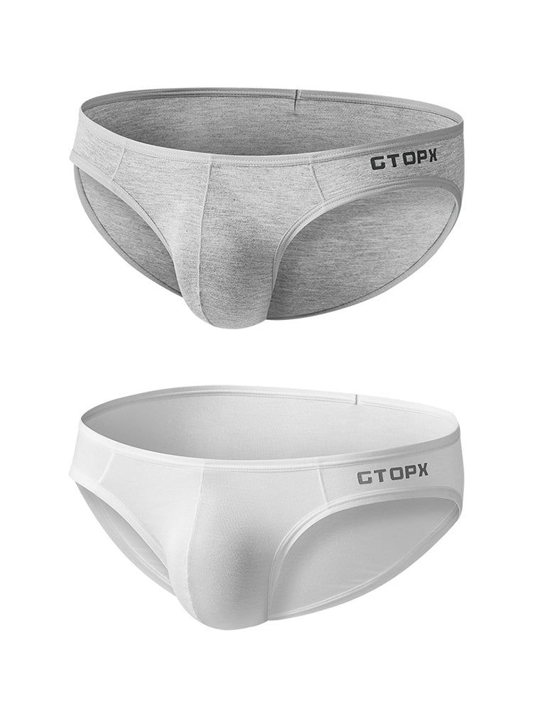 2 Pack Men's U-Shaped Pouch Single Layer Moisture-Wicking Comfortable Sexy Bikini | dmunderwear detail image 2