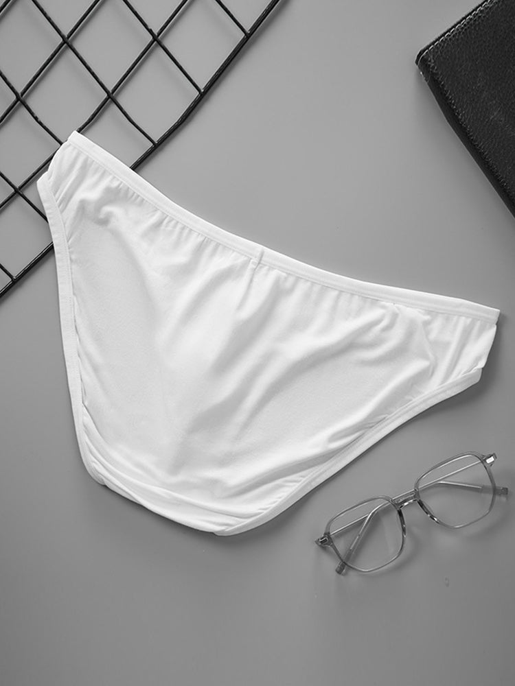 2 Pack Men's U-Shaped Pouch Single Layer Moisture-Wicking Comfortable Sexy Bikini | dmunderwear detail image 4