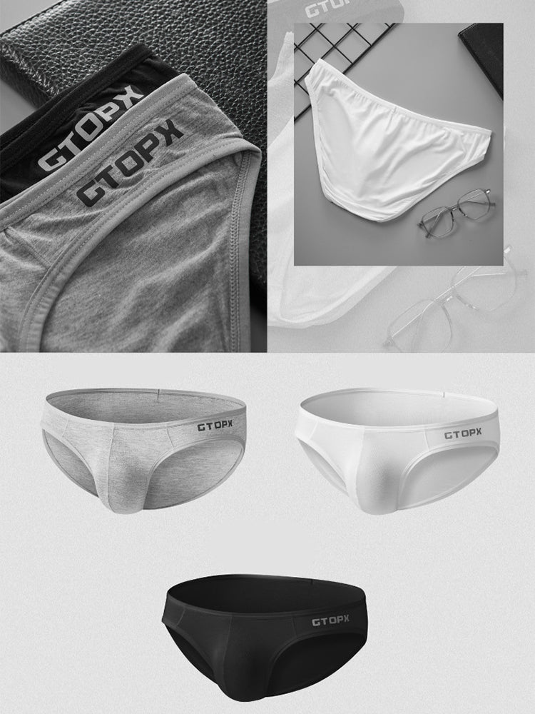 2 Pack Men's U-Shaped Pouch Single Layer Moisture-Wicking Comfortable Sexy Bikini | dmunderwear detail image 6