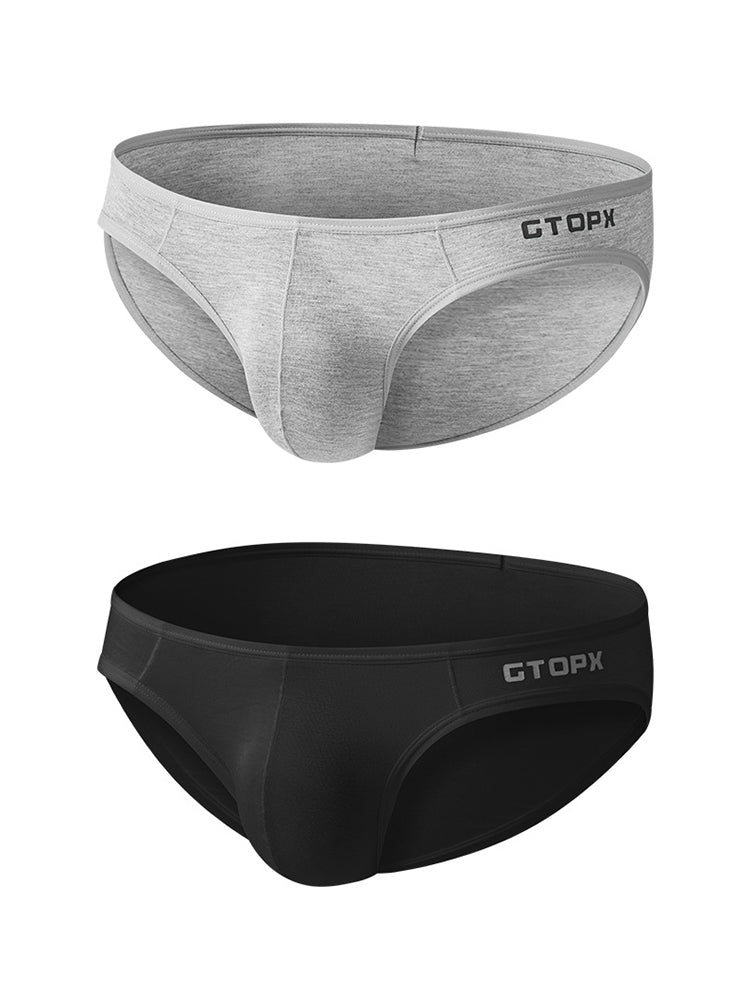 2 Pack Men's U-Shaped Pouch Single Layer Moisture-Wicking Comfortable Sexy Bikini | dmunderwear detail image 7