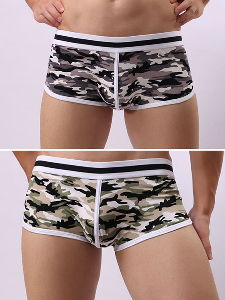 2 Pack Men's Ultra-Soft Bold Prints Sporty Cut Anti-Chafing Snug Fit Trunks | dmunderwear detail image 12