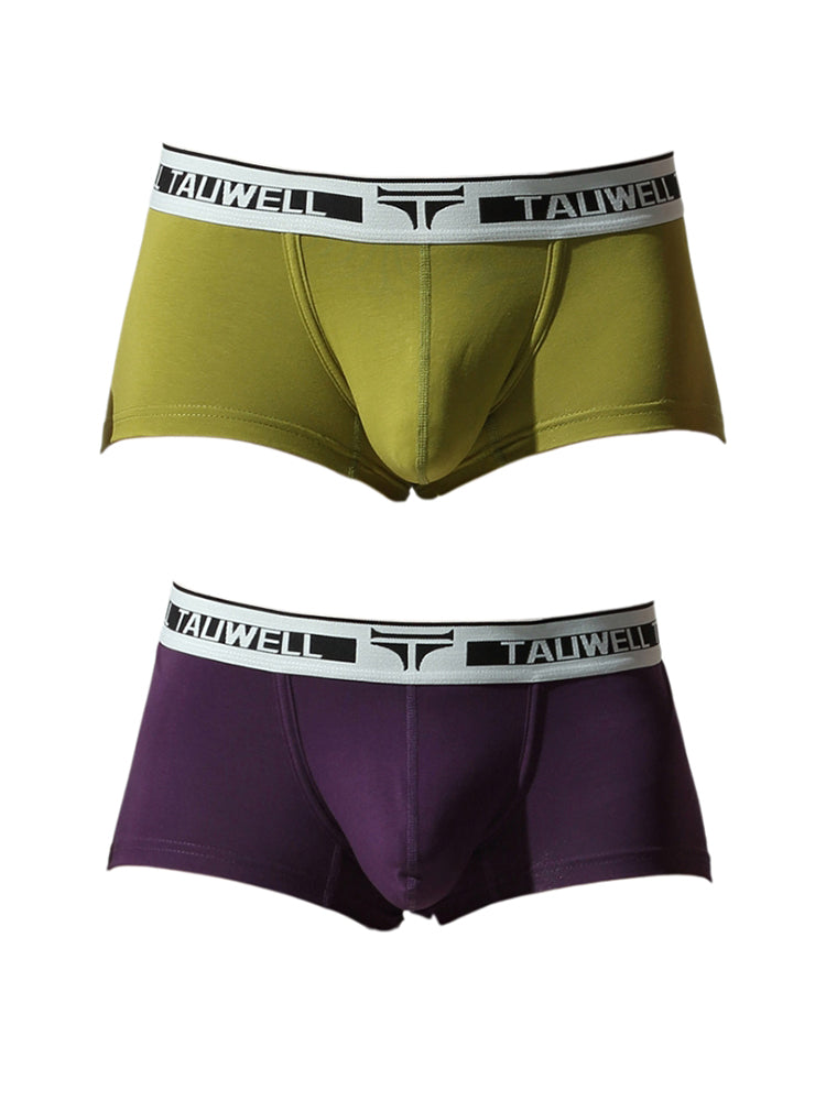 2 Pack Men's Ultra-Soft Breathable Cotton Supportive Fit Sporty Cut Comfy Trunks | dmunderwear detail image 2