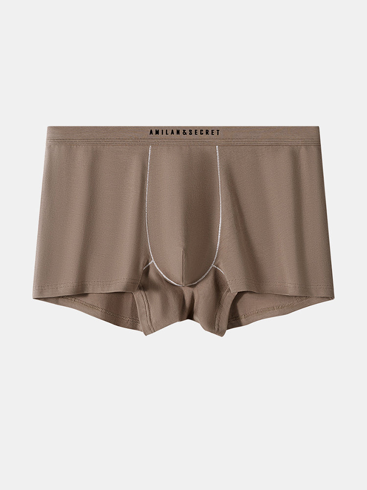 2 Pack Men's Ultra-Soft Cotton Antibacterial Seamless Comfort Trunks | dmunderwear