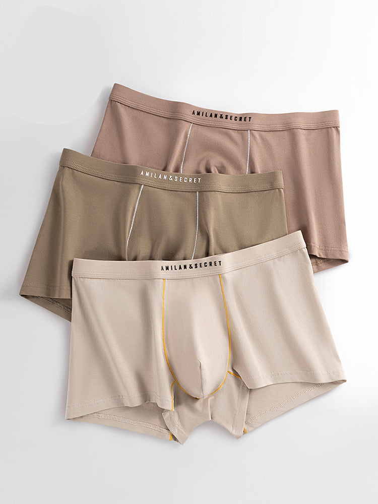 2 Pack Men's Ultra-Soft Cotton Antibacterial Seamless Comfort Trunks | dmunderwear detail image 13