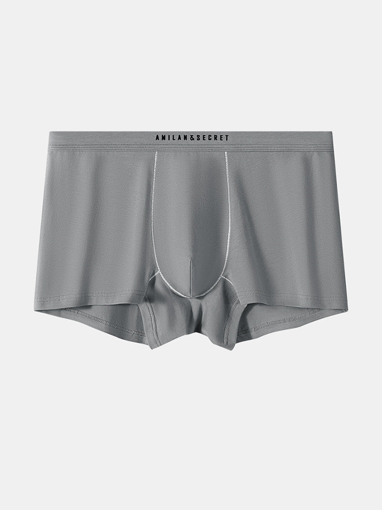 2 Pack Men's Ultra-Soft Cotton Antibacterial Seamless Comfort Trunks | dmunderwear detail image 16