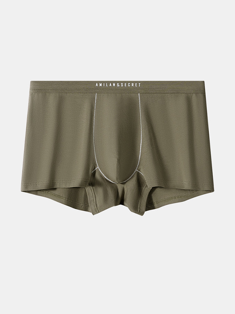 2 Pack Men's Ultra-Soft Cotton Antibacterial Seamless Comfort Trunks | dmunderwear detail image 18