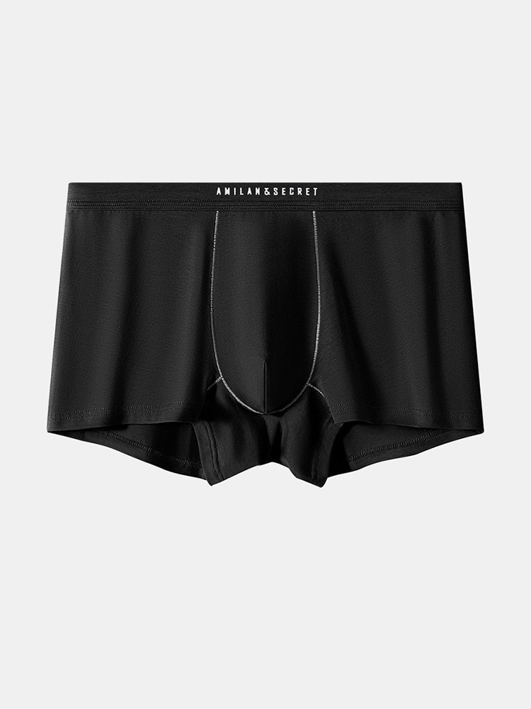 2 Pack Men's Ultra-Soft Cotton Antibacterial Seamless Comfort Trunks | dmunderwear detail image 19
