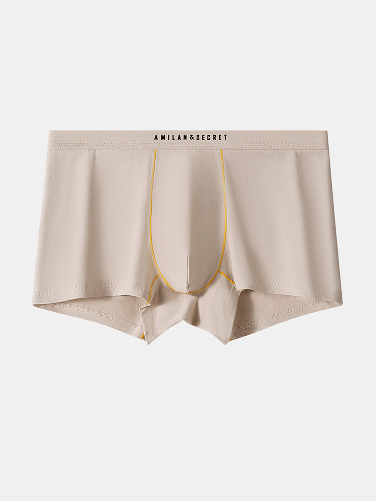2 Pack Men's Ultra-Soft Cotton Antibacterial Seamless Comfort Trunks | dmunderwear detail image 20