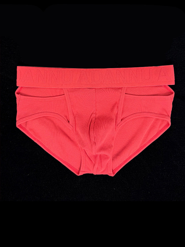 2 Pack Men's Ultra-Soft Cotton Comfort-Fit Expanded Pouch Briefs | dmunderwear detail image 11