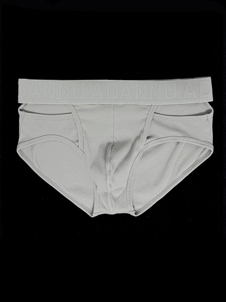 2 Pack Men's Ultra-Soft Cotton Comfort-Fit Expanded Pouch Briefs | dmunderwear detail image 12