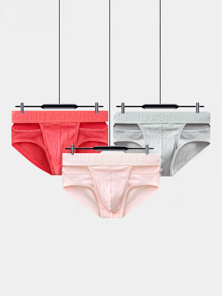 2 Pack Men's Ultra-Soft Cotton Comfort-Fit Expanded Pouch Briefs | dmunderwear detail image 15