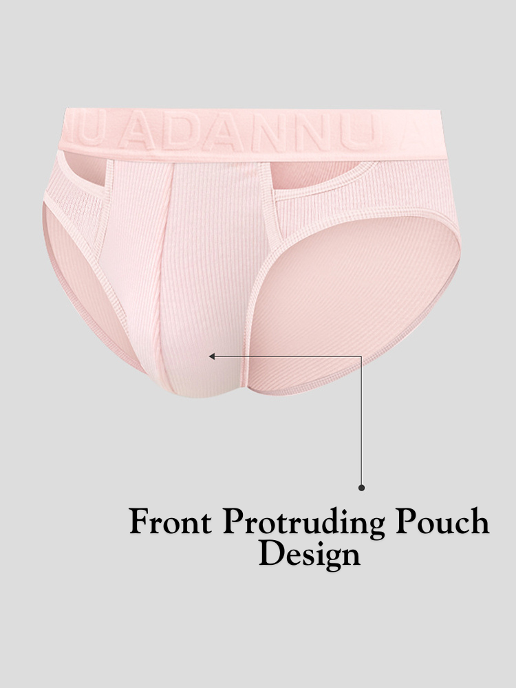 2 Pack Men's Ultra-Soft Cotton Comfort-Fit Expanded Pouch Briefs | dmunderwear detail image 7