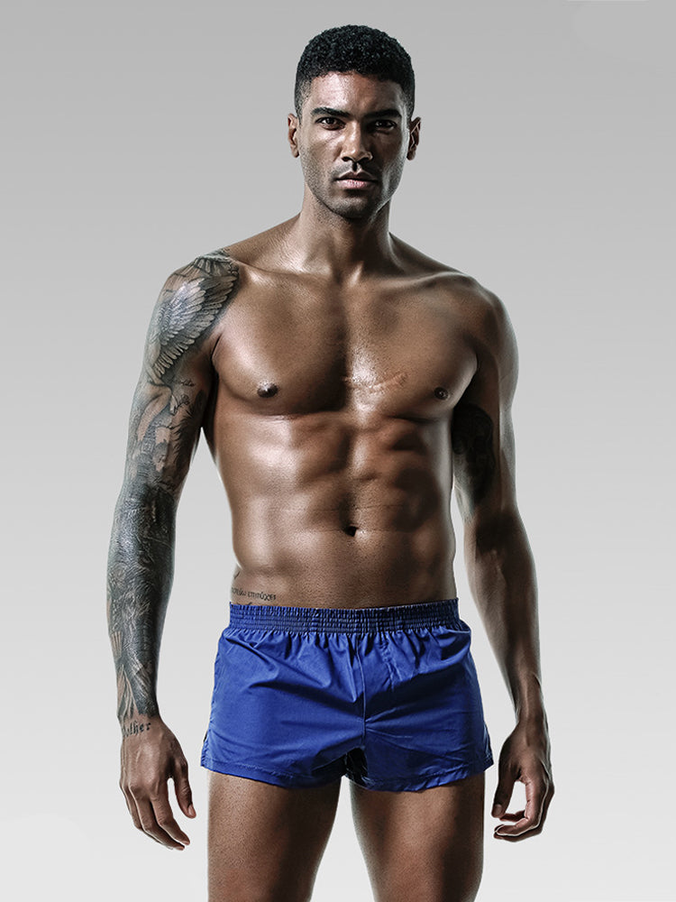 2 Pack Men's Ultra-Soft Cotton Comfy Waistband Odor-Control Boxers | dmunderwear