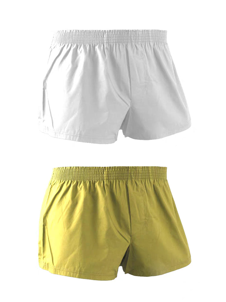 2 Pack Men's Ultra-Soft Cotton Comfy Waistband Odor-Control Boxers | dmunderwear detail image 2