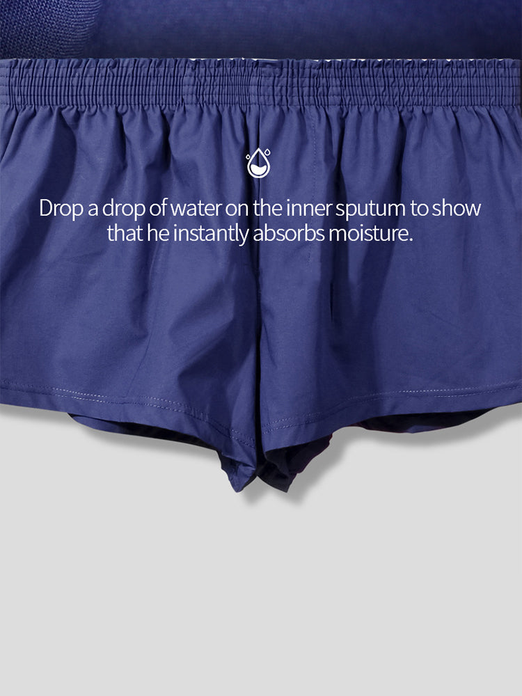 2 Pack Men's Ultra-Soft Cotton Comfy Waistband Odor-Control Boxers | dmunderwear detail image 9