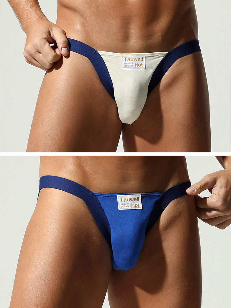 2 Pack Men's Ultra-Soft Cotton Low-Rise Sexy Anti-Chafing Stretch Jockstrap | dmunderwear detail image 17