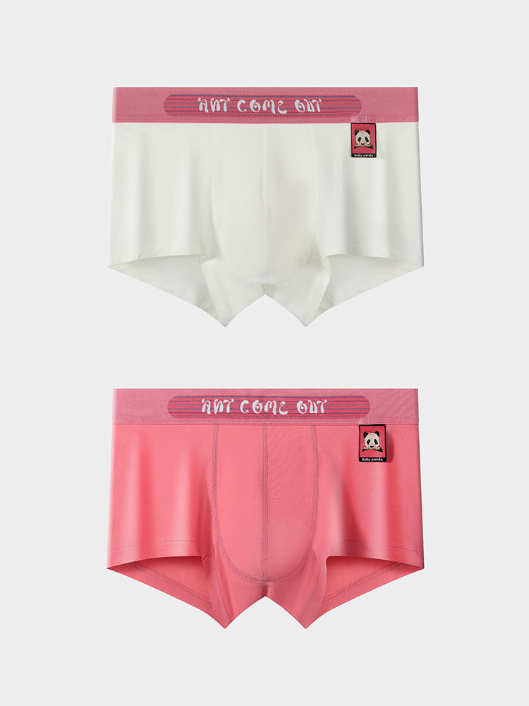 2 Pack Men's Ultra-Soft Cotton Mid-Rise Breathable Printed Trunks | dmunderwear detail image 8