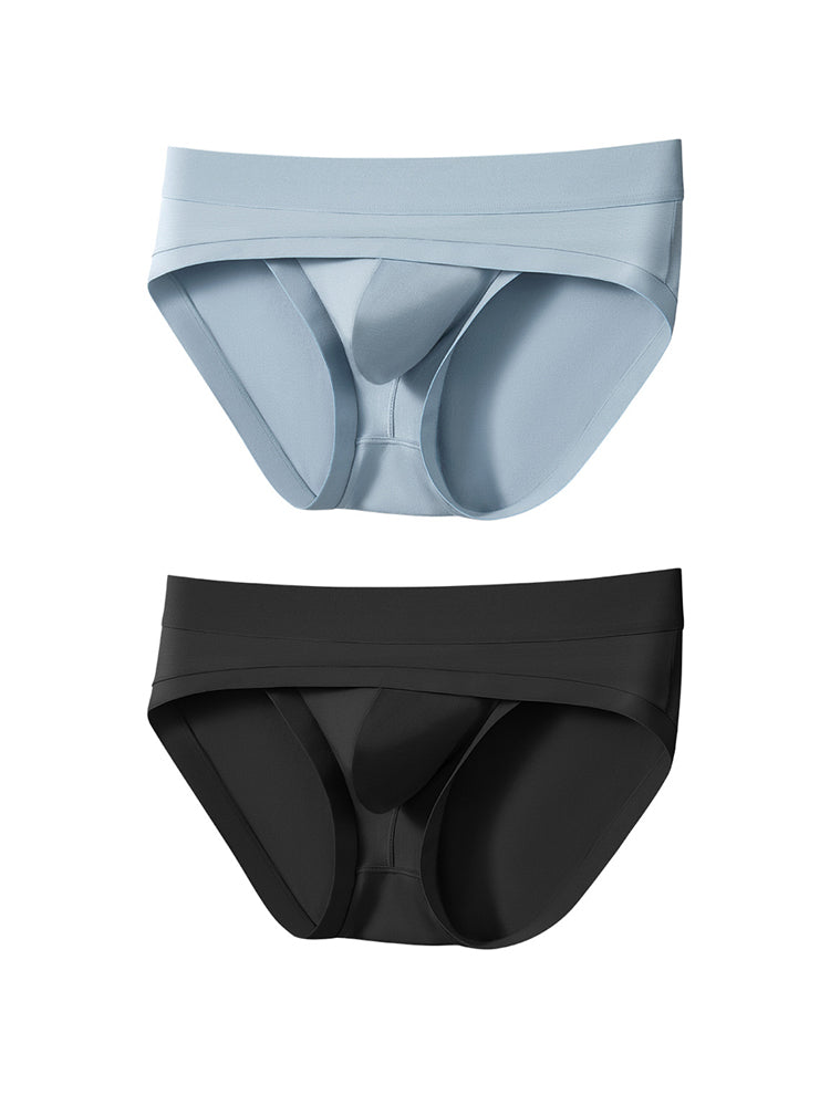 2 Pack Men's Ultra-Soft Fabric Stretch Fit Supportive Pouch Breathable Briefs | dmunderwear detail image 10