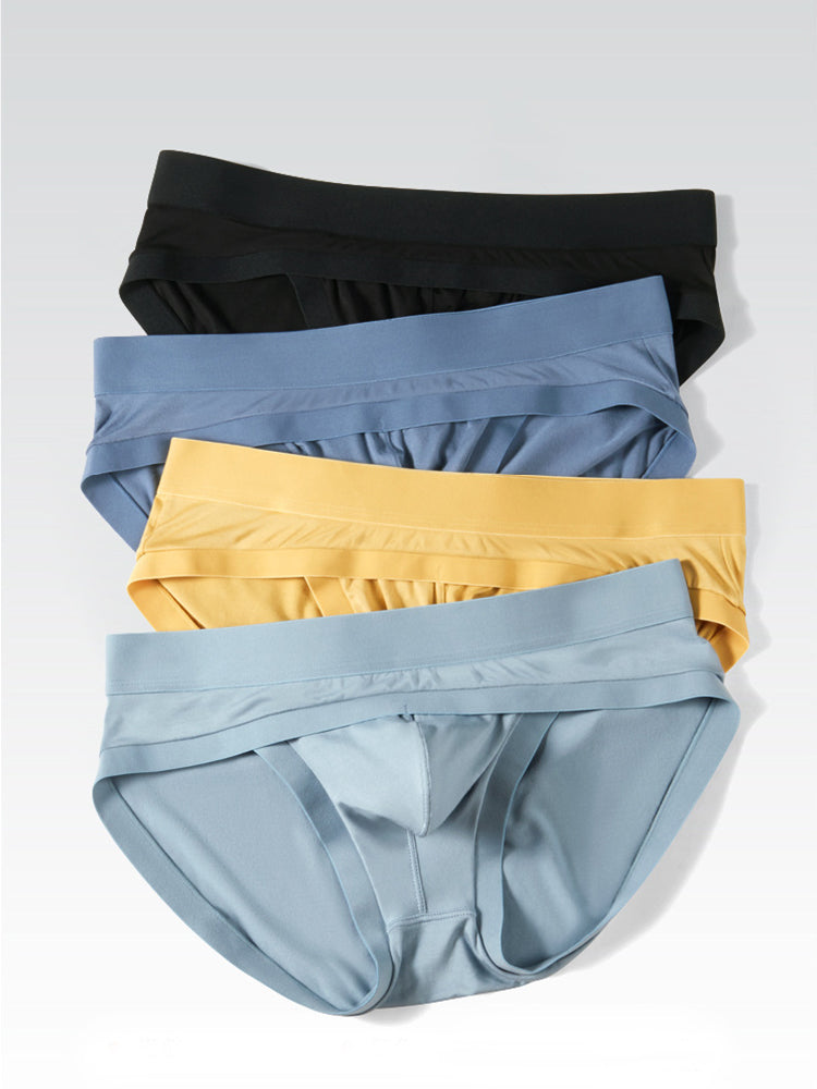 2 Pack Men's Ultra-Soft Fabric Stretch Fit Supportive Pouch Breathable Briefs | dmunderwear detail image 14