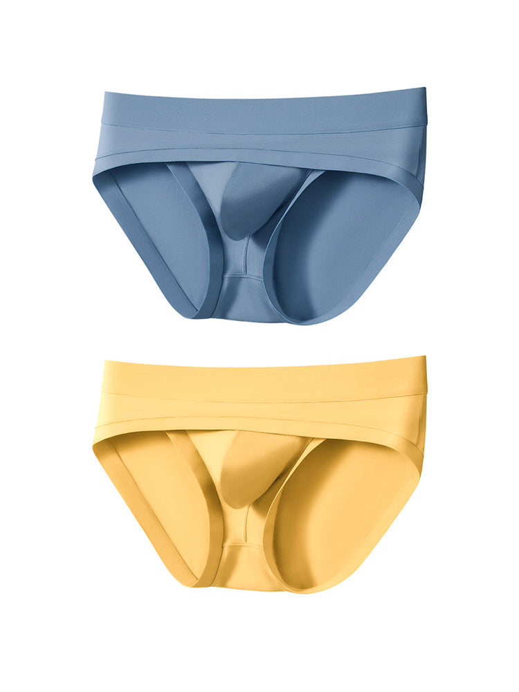 2 Pack Men's Ultra-Soft Fabric Stretch Fit Supportive Pouch Breathable Briefs | dmunderwear detail image 2
