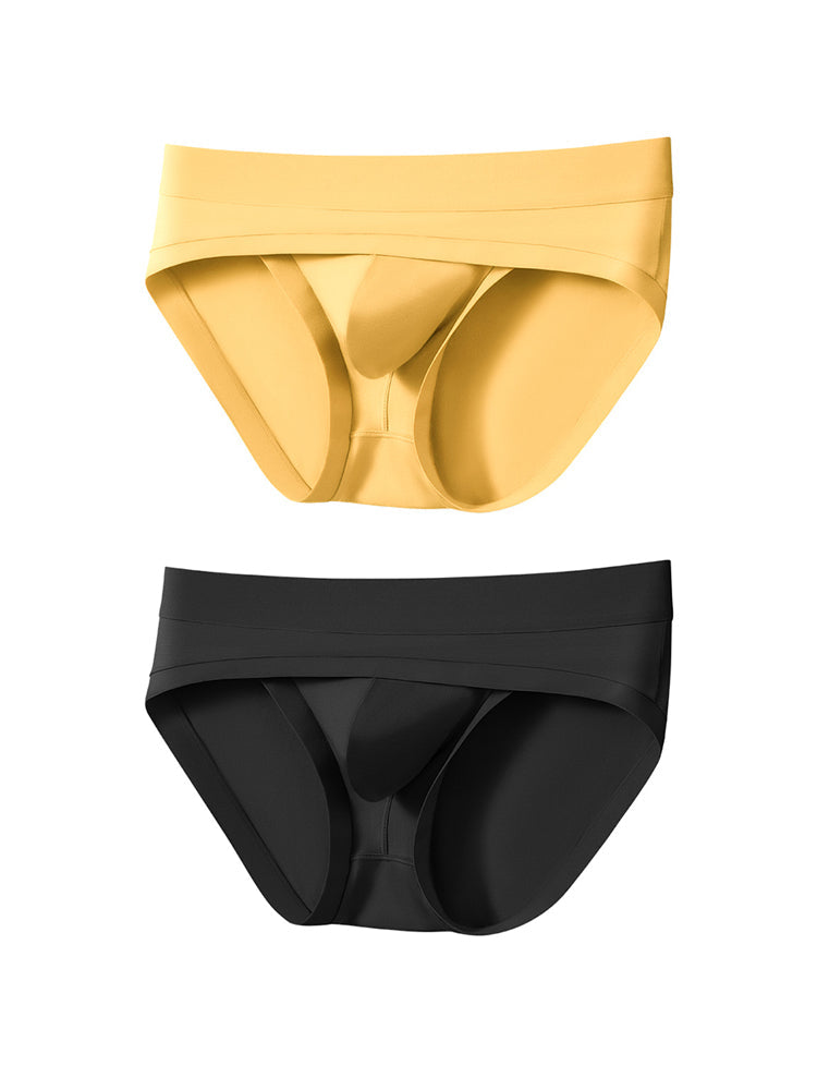2 Pack Men's Ultra-Soft Fabric Stretch Fit Supportive Pouch Breathable Briefs | dmunderwear detail image 20
