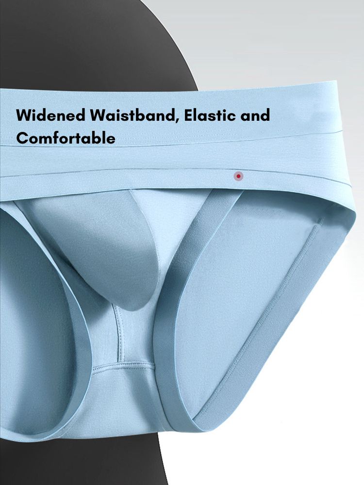 2 Pack Men's Ultra-Soft Fabric Stretch Fit Supportive Pouch Breathable Briefs | dmunderwear detail image 7