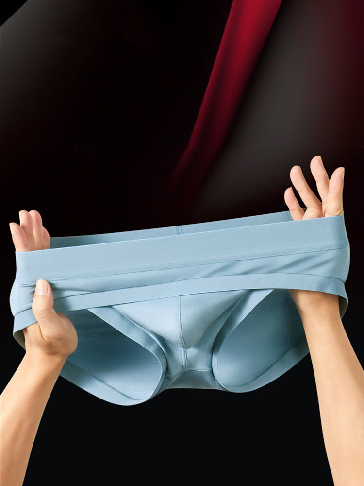 2 Pack Men's Ultra-Soft Fabric Stretch Fit Supportive Pouch Breathable Briefs | dmunderwear detail image 9
