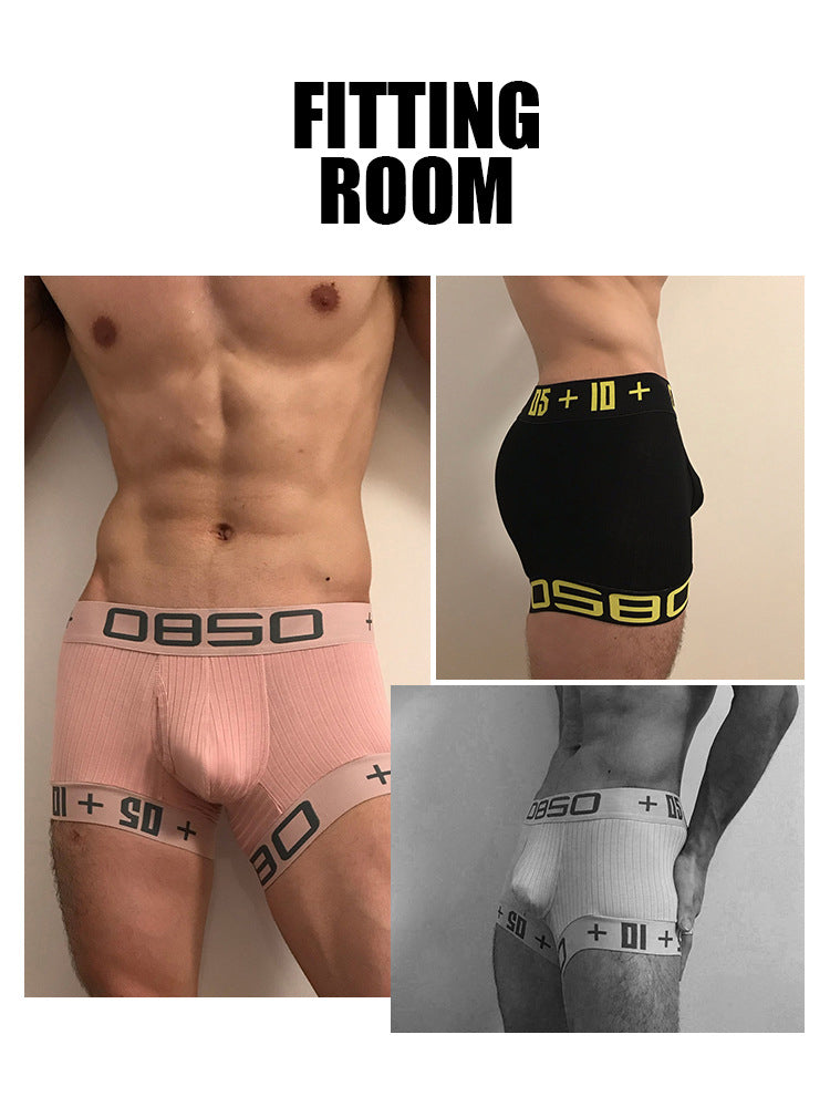 2 Pack Men's Ultra-Soft High-Stretch Cotton Shaping Trunks | dmunderwear detail image 10