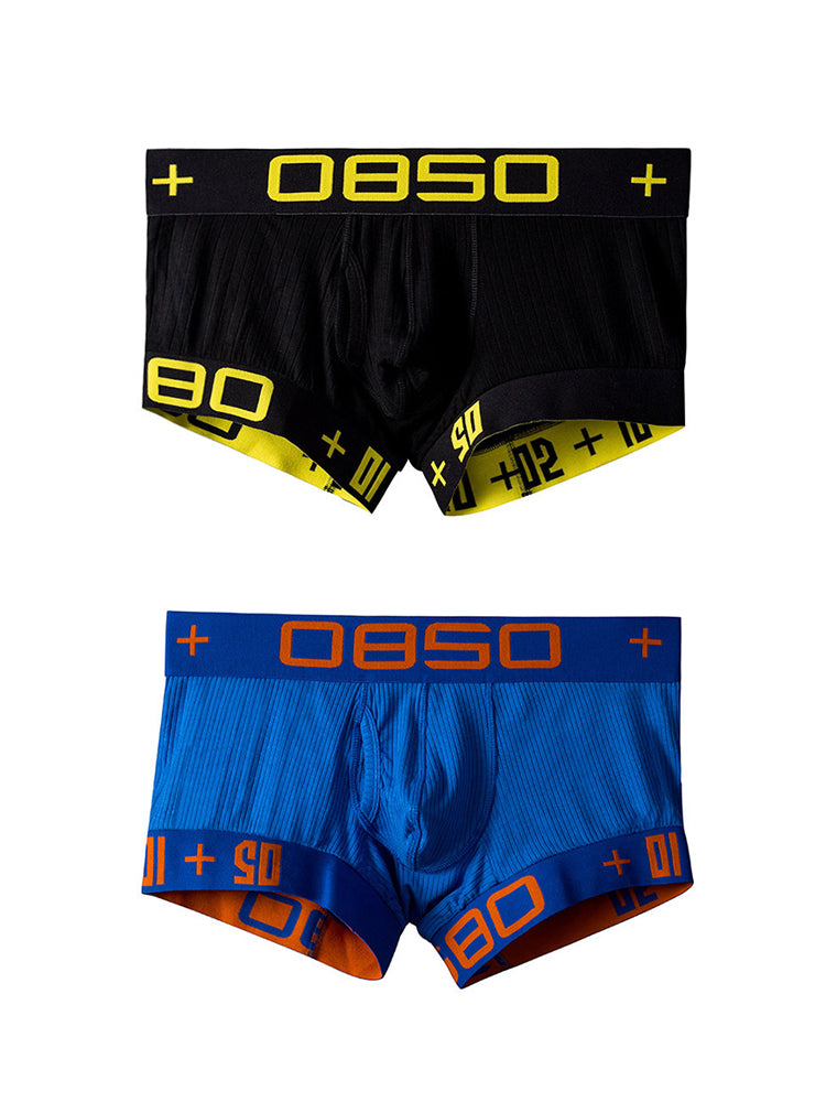 2 Pack Men's Ultra-Soft High-Stretch Cotton Shaping Trunks | dmunderwear detail image 2