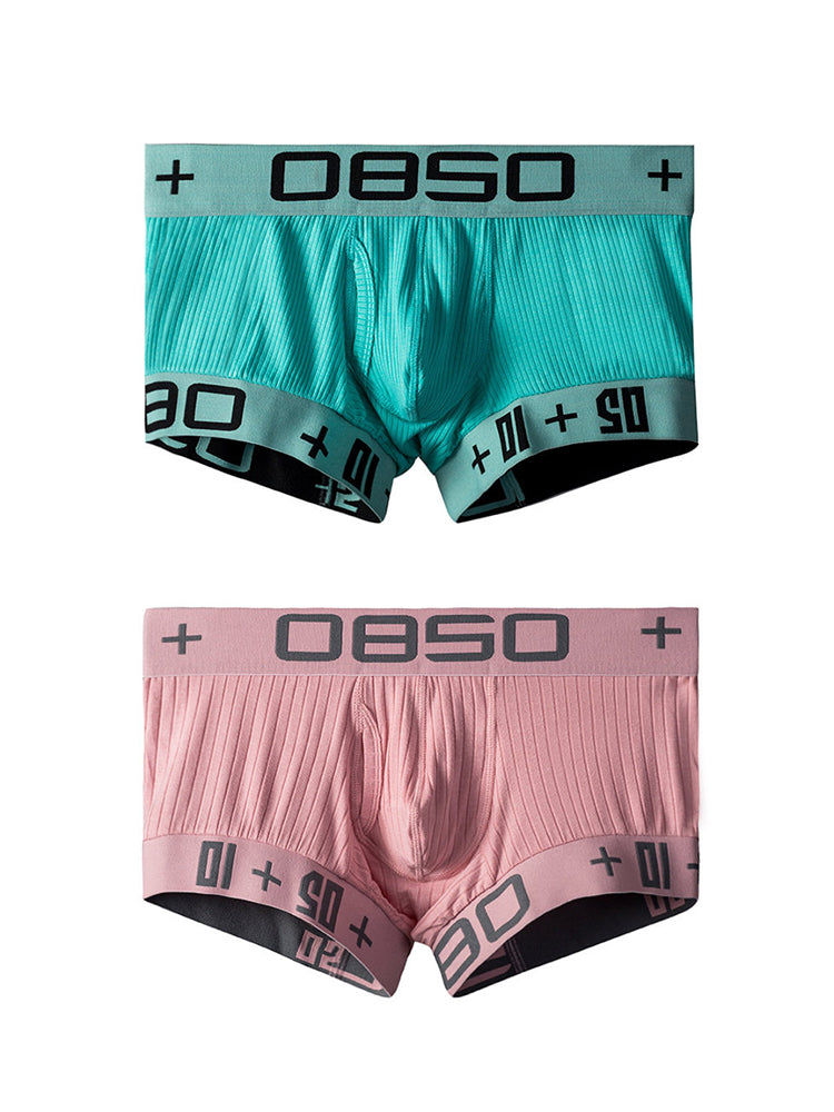2 Pack Men's Ultra-Soft High-Stretch Cotton Shaping Trunks | dmunderwear detail image 8