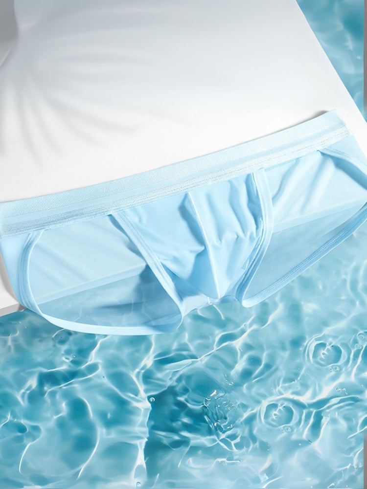 2 Pack Men's Ultra-Soft Ice Silk Quick-Dry Smooth Cooling Briefs | dmunderwear detail image 12