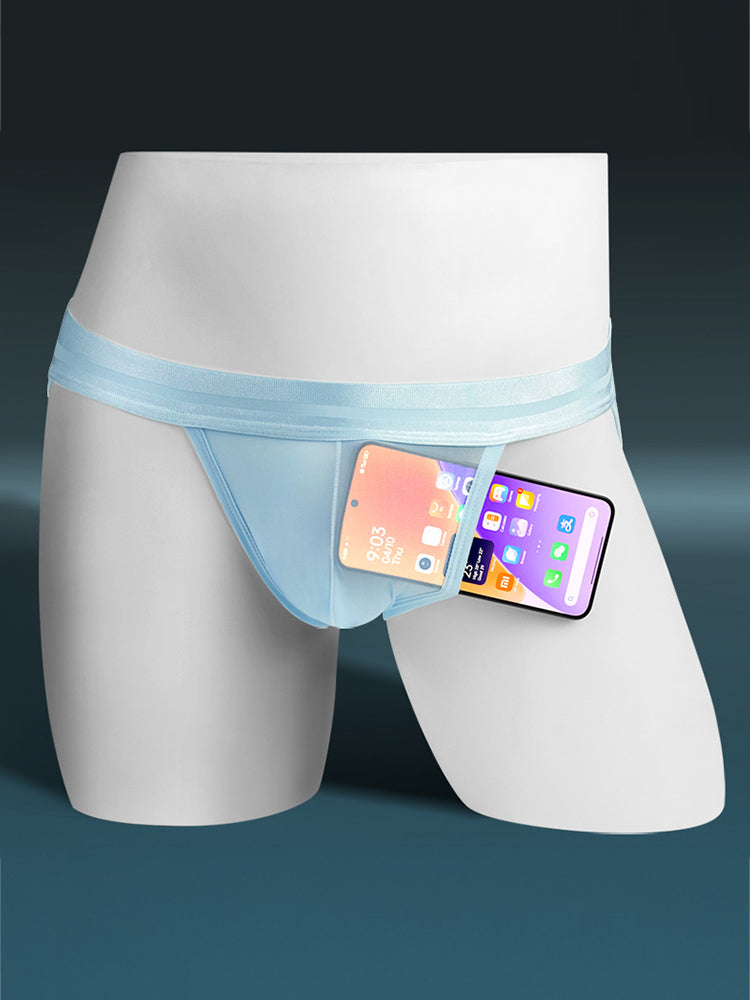 2 Pack Men's Ultra-Soft Ice Silk Quick-Dry Smooth Cooling Briefs | dmunderwear detail image 8