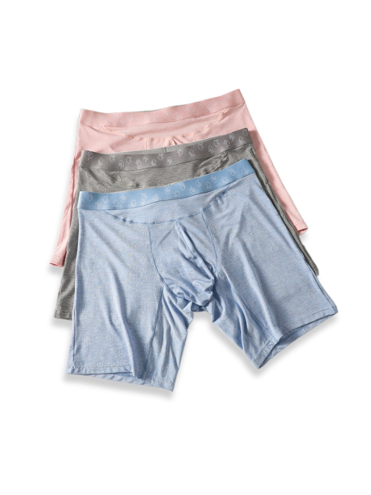 2 Pack Men's Ultra-Soft Mid-Rise High-Stretch Printed Boxers Briefs | dmunderwear detail image 12